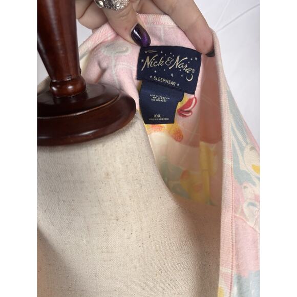 Nick & Nora Duck Pajama Set Size 3xl Plus Rubber Duck Pink VTG Cotton New! - Picture 5 of 7